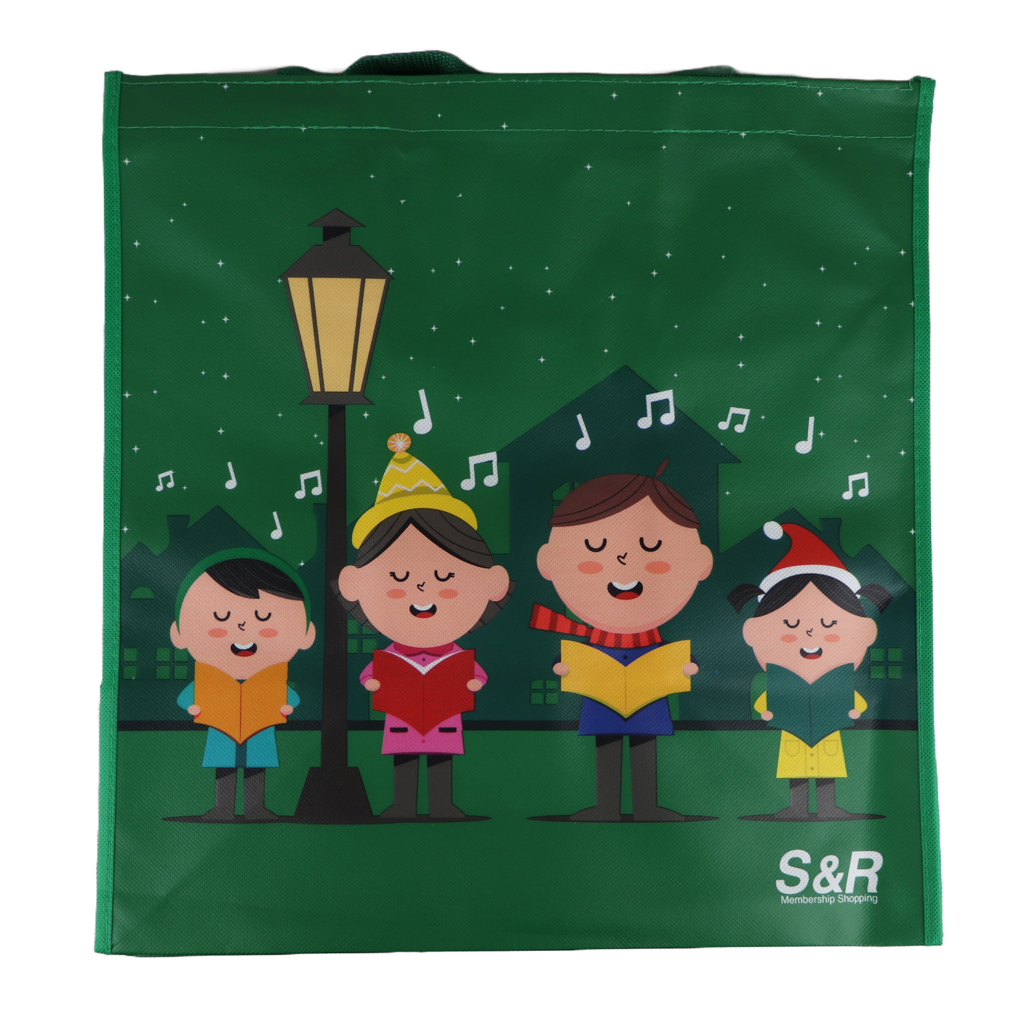 S&R Christmas Eco Bag Large Green 1pc S&R Christmas Eco Bag Large Green 1pc
